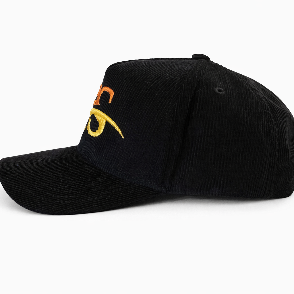 FS Corduroy Snapback – Black/Orange