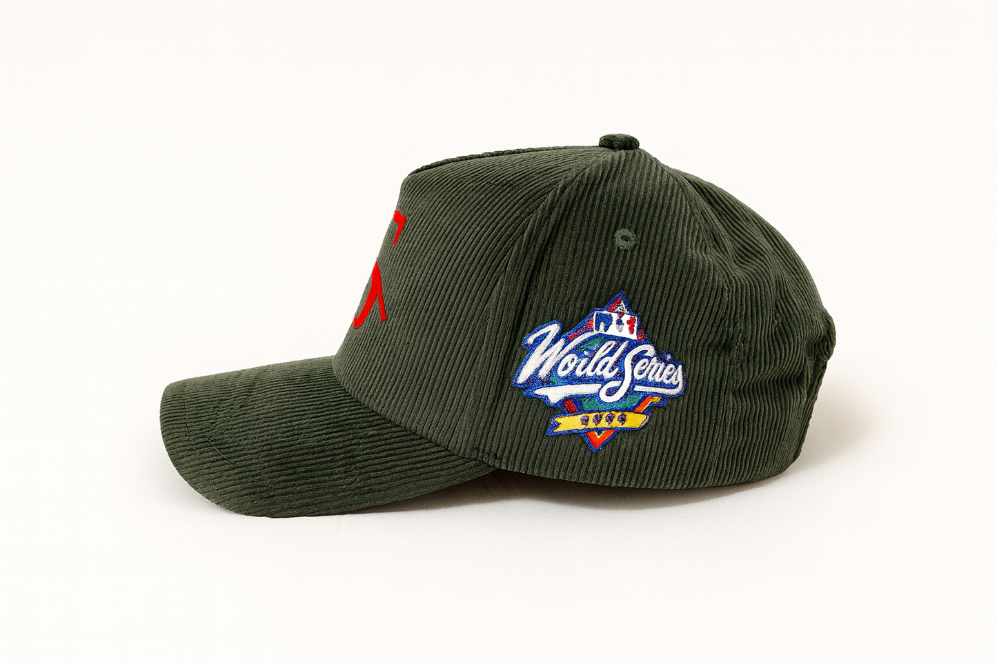FS Corduroy Cap – Olive Green/Red (World Series Edition)