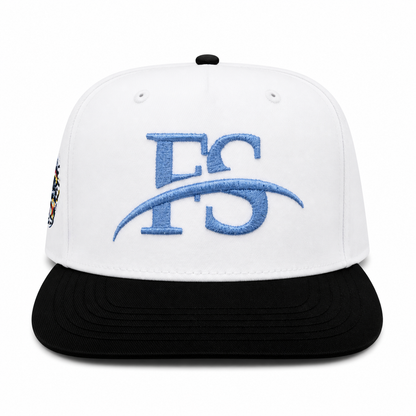 FS Signature Snapback – White/Black/Light Blue