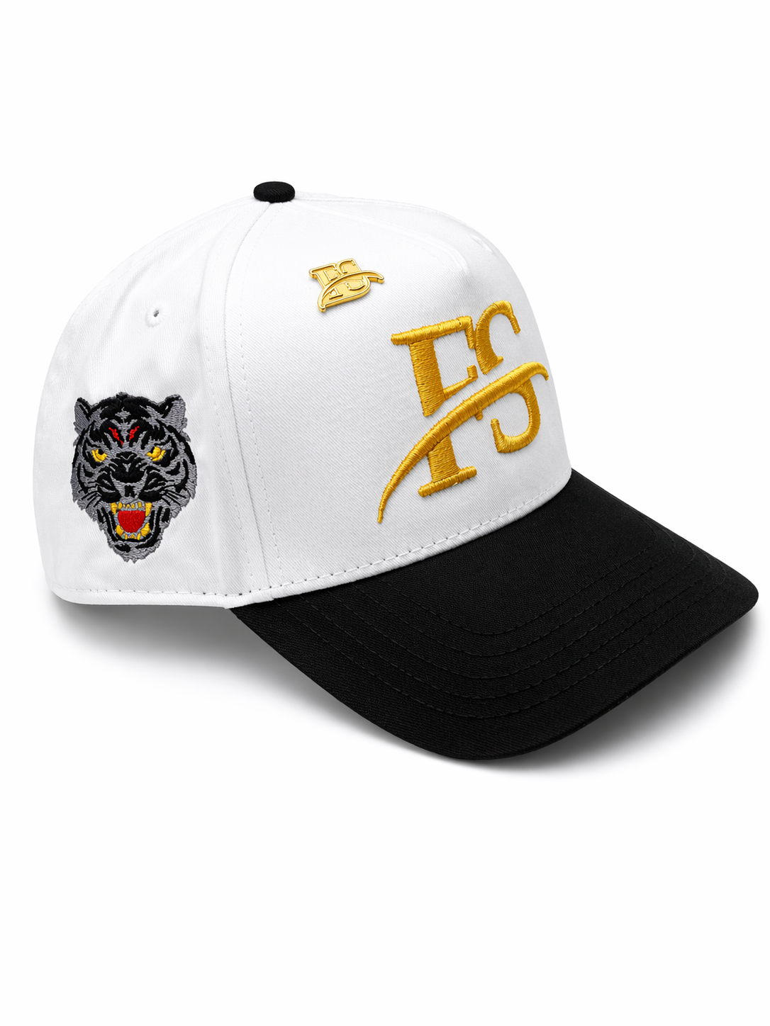 FS Classic Snapback – White/Black with Gold Logo