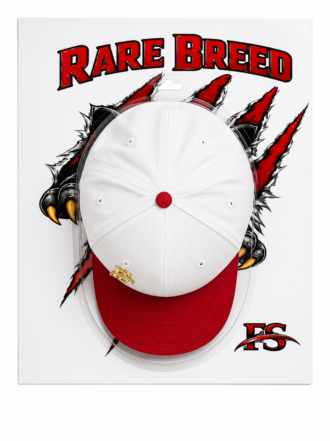 FS Signature Snapback – White/Red “Rare Breed” Edition