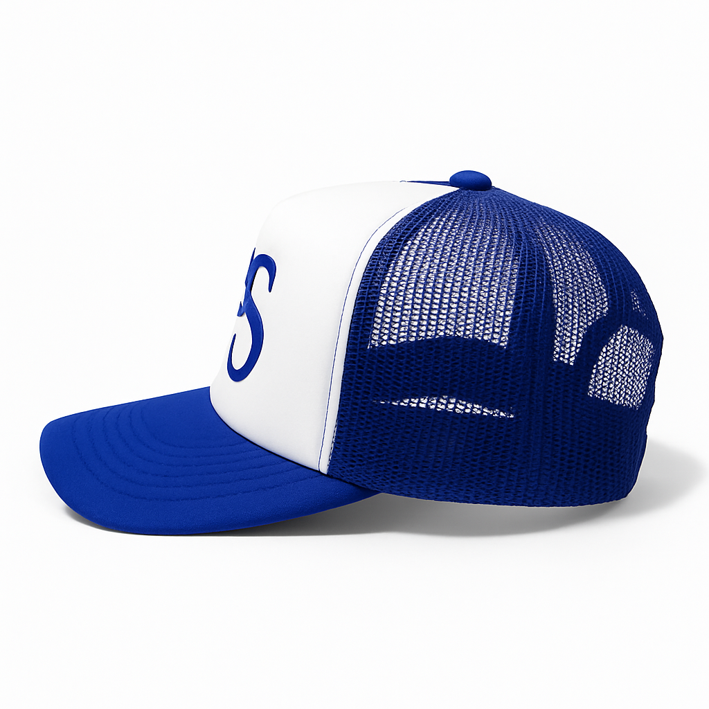 FS Trucker Cap – White/Royal Blue
