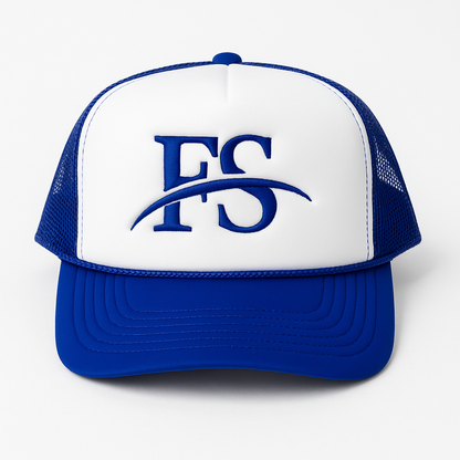 FS Trucker Cap – White/Royal Blue