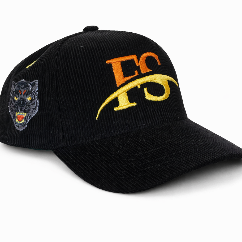 FS Corduroy Snapback – Black/Orange
