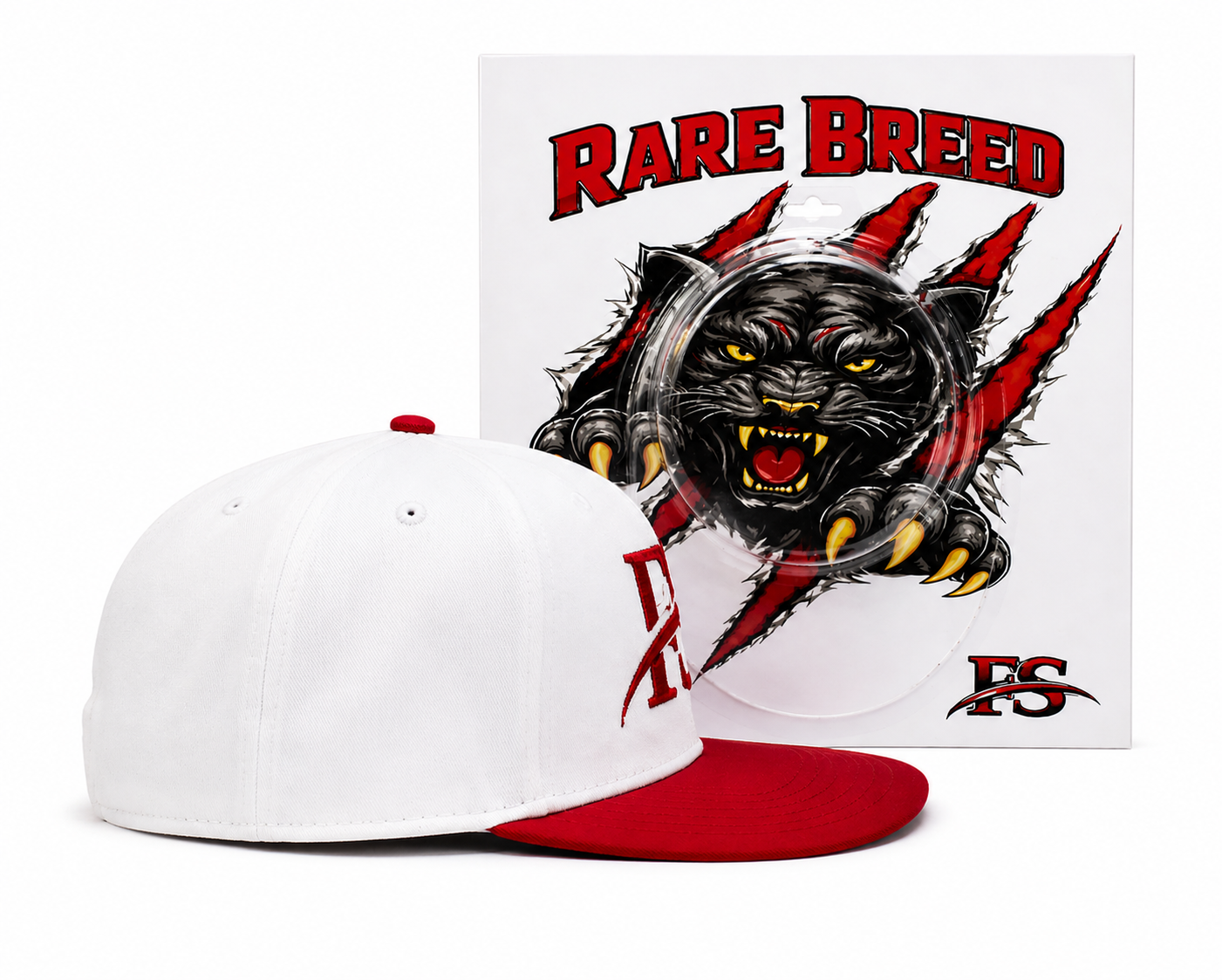 FS Signature Snapback – White/Red “Rare Breed” Edition