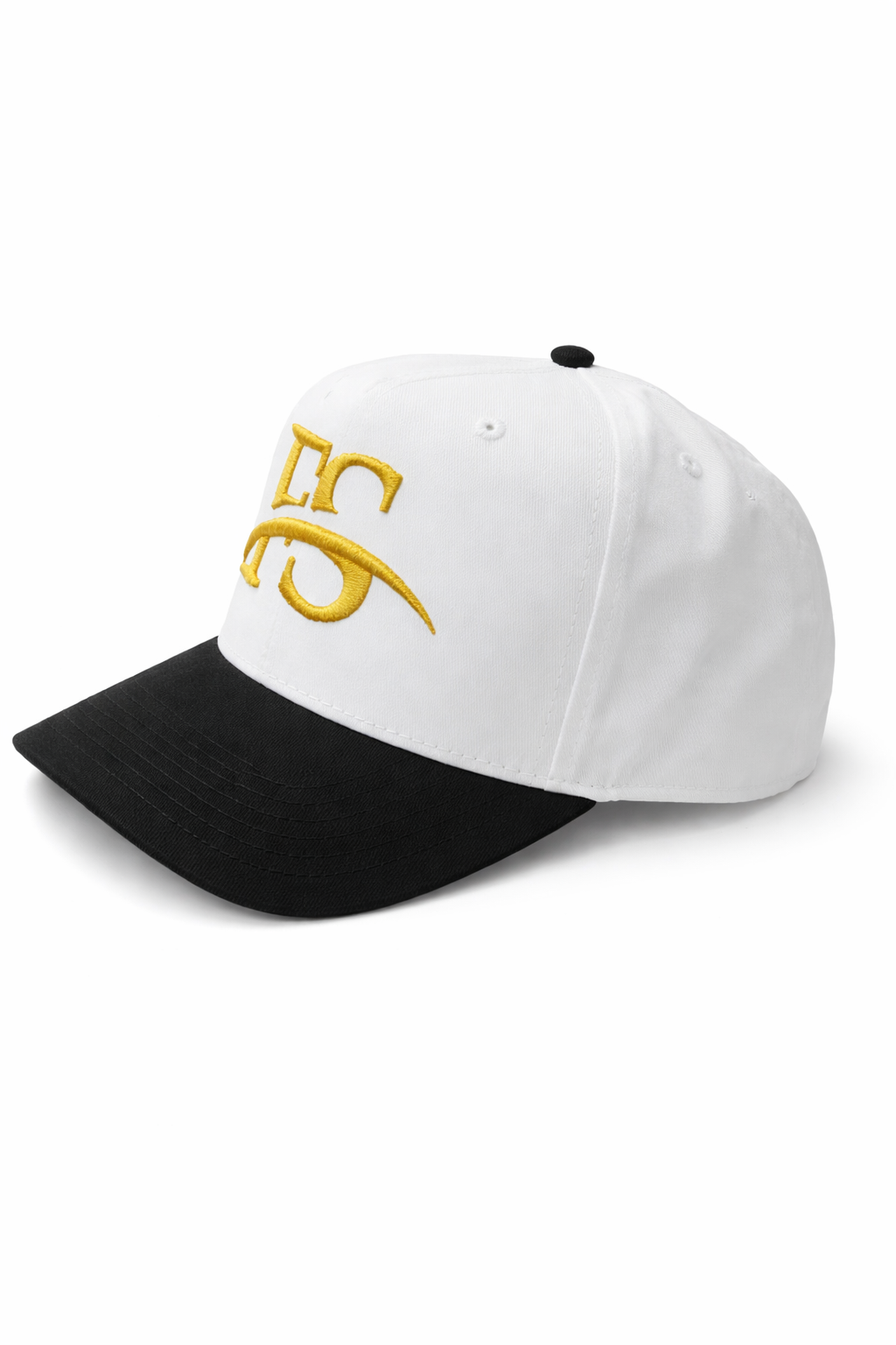 FS Classic Snapback – White/Black with Gold Logo