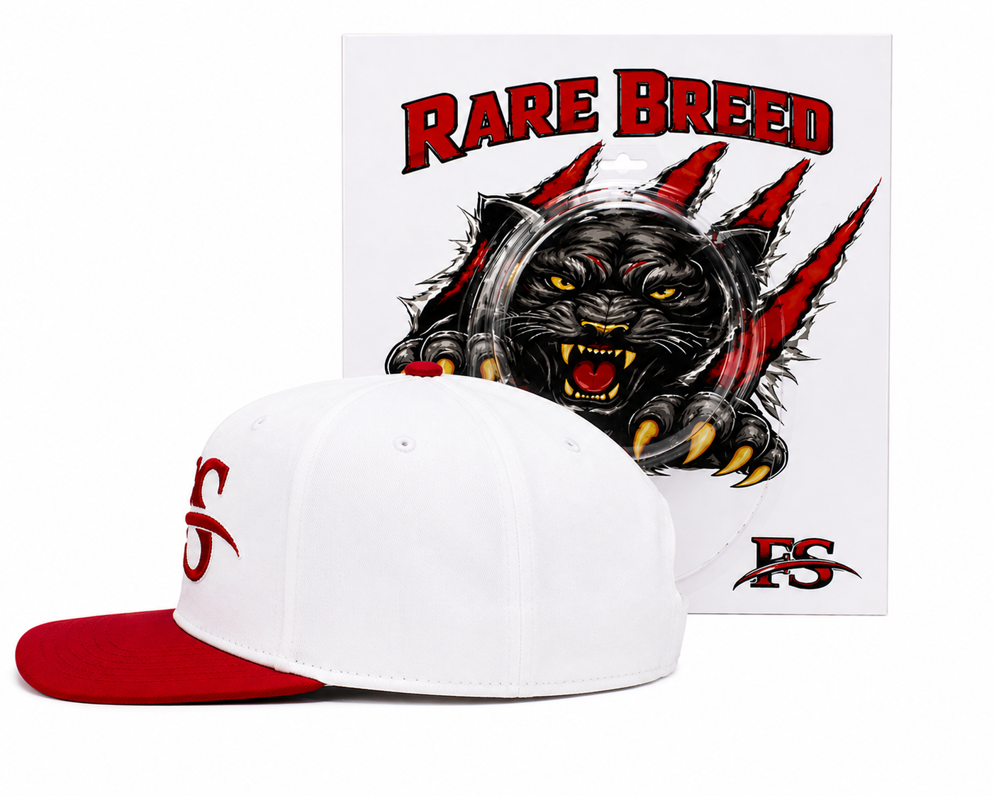 FS Signature Snapback – White/Red “Rare Breed” Edition