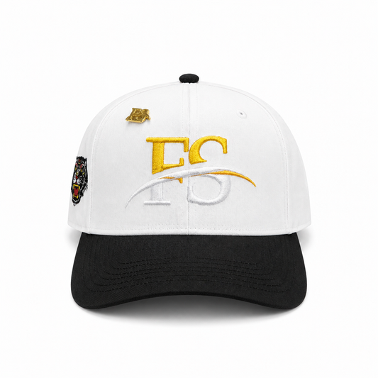 FS Signature Snapback – White/Black Gold