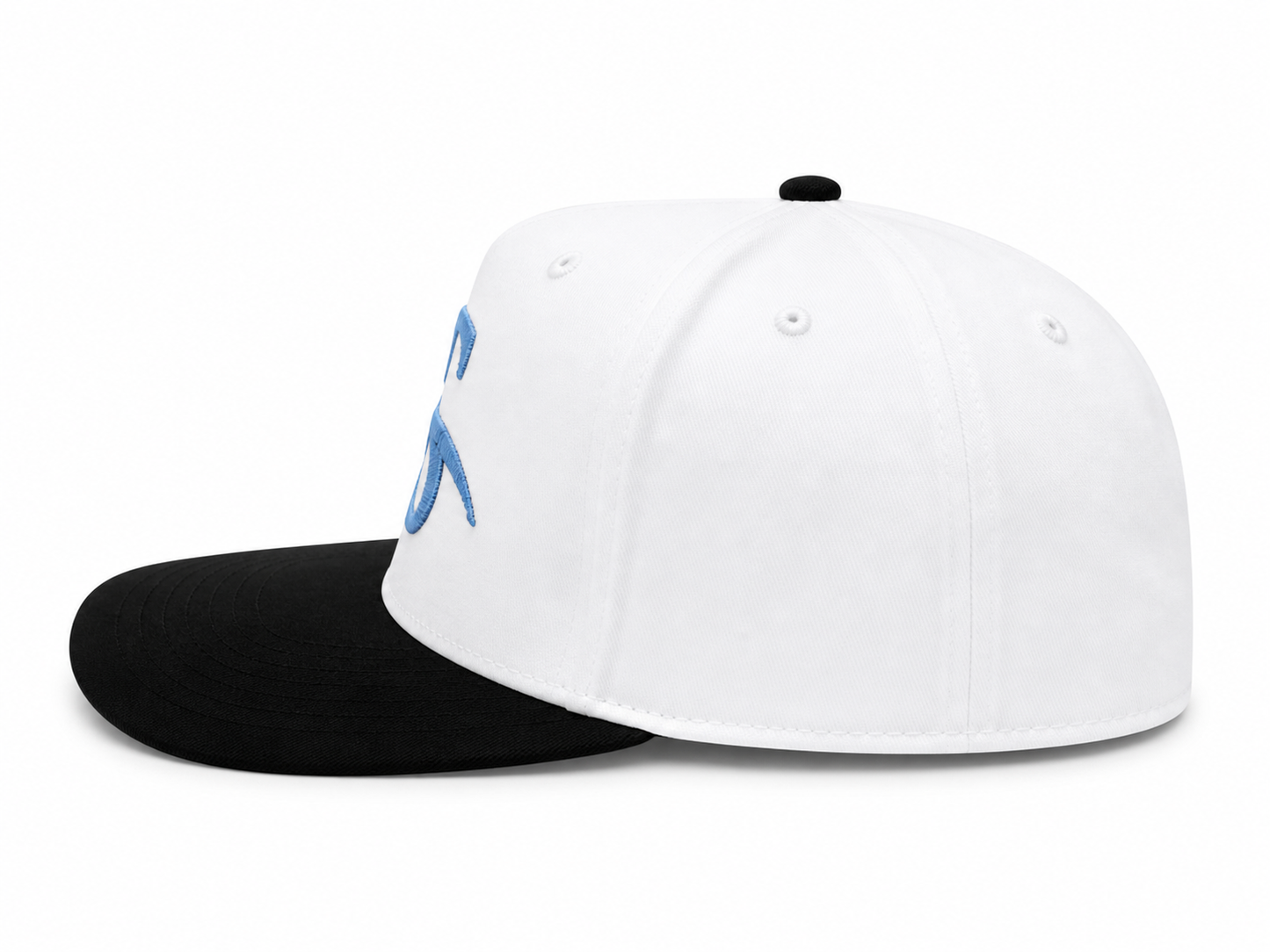FS Signature Snapback – White/Black/Light Blue